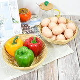 Vegetable Food Storage Basket Bread Fruit Desktop Decoration Kitchen Storage Tray Supplies Round Dustpan Decorative Egg Basket