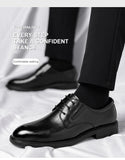 3/6/8 CM Elevator Shoes Men Dress Shoes Black Soft Leather Men Heightening Formal Shoes Casual Business Men Oxfords Suit Shoes