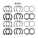 24 anéis de piercing de aço inoxidável multiuso 16G - aros de ferradura hipoalergênicos para nariz, cartilagem e muito mais