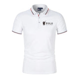 Men's premium summer polo shirt, quick drying, breathable, casual, business fashion, sports, short sleeved, men's clothing