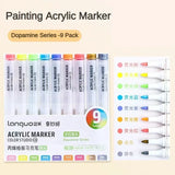9/144 Colors Acrylic Paint Art Marker Pen DIY Painting Drawing for Card Ceramic Stone Mug Glass Fabric Clothes Art Supplies