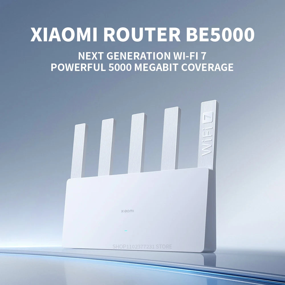Nuevo enrutador Xiaomi BE5000 Wi-Fi 7 de 2,4/5 GHz, malla de doble frecuencia, puerto de red de alta velocidad de 2,5 G, amplificador de señal IPTV OFDMA Mi Home