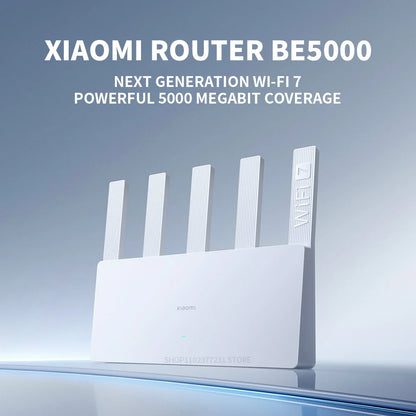 NEW Xiaomi Router BE5000 Wi-Fi 7 2.4/5GHz Dual-Frequency Mesh 2.5G High-Speed ​​Network Port IPTV OFDMA Signal Amplifier Mi Home