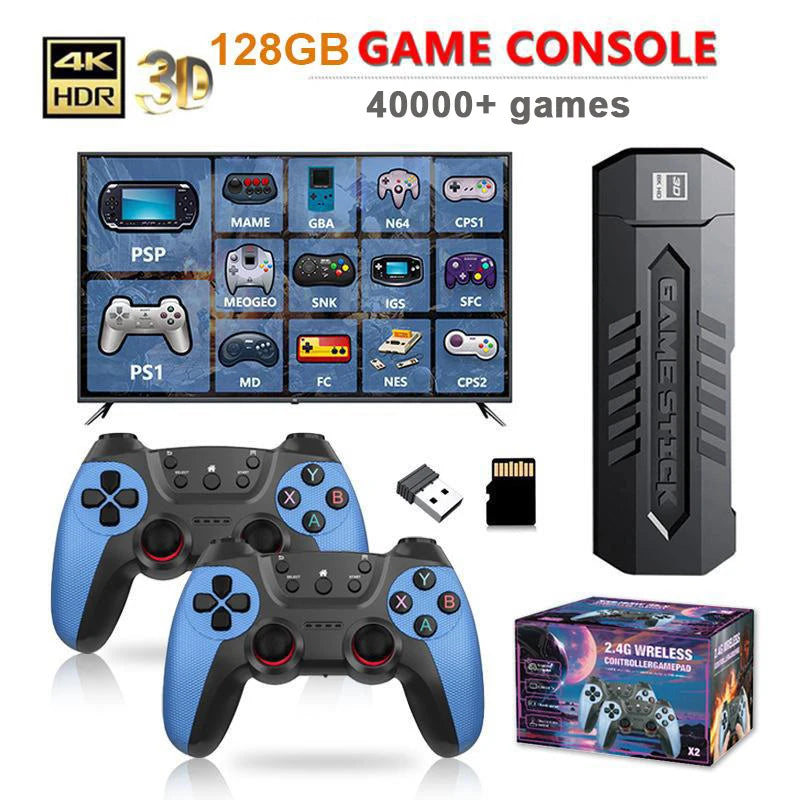 Retro Game Stick with 256GB 70000/40000/30000+ Games TV Handheld Video Game Console for Gift