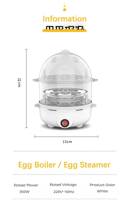 Electric egg cooker kitchen breakfast machine new multi-functional 220V double layer egg cooker mini steamer egg cooker