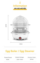 Electric egg cooker kitchen breakfast machine new multi-functional 220V double layer egg cooker mini steamer egg cooker