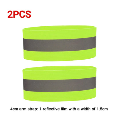 1-5PC Reflective Bands Elastic Armband Wristband Ankle Leg Straps Safety Reflector Tape Straps for Night Walking Cycling Running