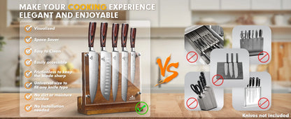 Magnetic Knife Holder With Acrylic Shield Double Side Knife Block Multifunction Storage Knife Stand for Kitchen Cutlery Display