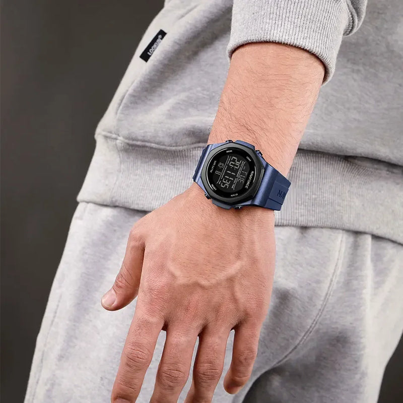 NAVIFORCE NF7117 Sports Watch for Men 5ATM Waterproof Multifunction Electronic Watch Men's LCD Digital Wristwatch