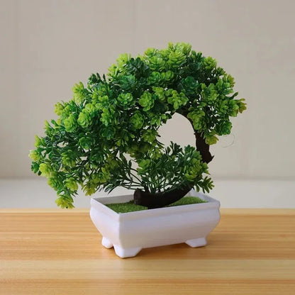 Artificial Bonsai Tree Ornaments, Fake Flowers, Tabletop Potted Plants, Simulated Plants 