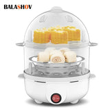 Automatic Electric Egg Steamer Multifunctional Electric Egg Boiler Double-Layer Egg Cooker Mini Kitchen Breakfast Machine