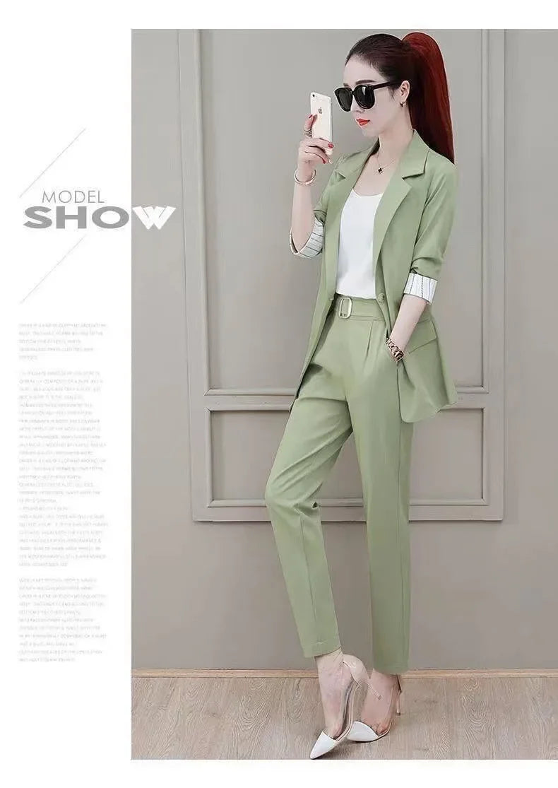 Spring Autumn Popular Women's Suit Set Three Pieces Fashionable Elegant Summer New Arrival Professional Clothing Outerwear