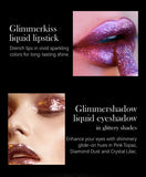 7Colors Glitter Lipstick Waterproof Long Lasting Diamond Pearlescent Metallic Lipstick Black Lipgloss Women Lips Makeup Cosmetic