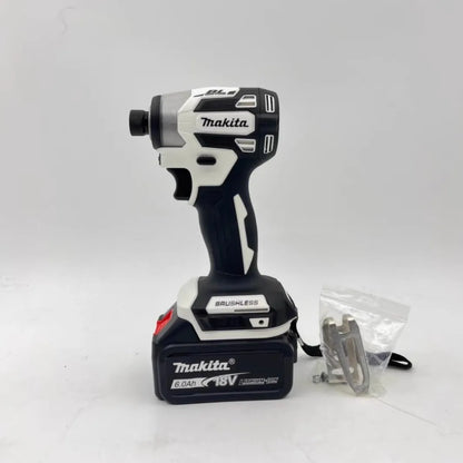 Destornillador sin escobillas Makita DTD173, destornillador eléctrico recargable en blanco y negro, atornillador de impacto para reparación de automóviles. 