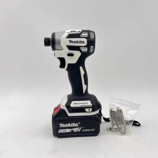 Makita DTD173 Brushless Black and White Screwdriver, Rechargeable Electric Screwdriver, Impact Screwdriver for Car Repair