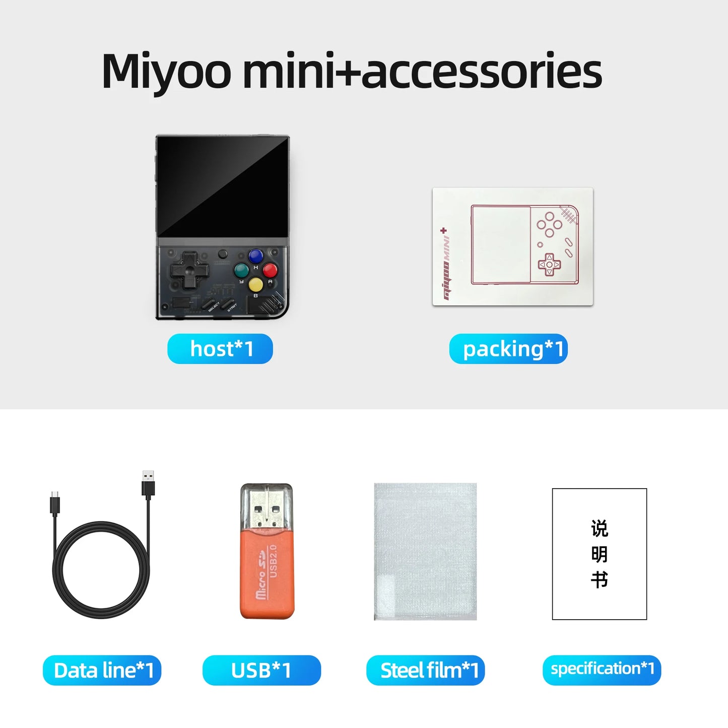 MIYOO Mini Plus Handheld Game Console 3.5 Inch Classic IPS Screen Linux System Christmas Gift Retro Game Console