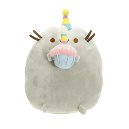 Peluche de gato de imitación de 15 cm, suave, color blanco y gris, ideal como regalo de cumpleaños para niñas y mascotas.