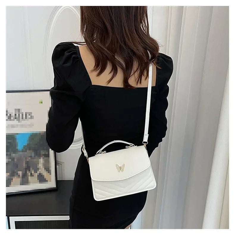PU Versatile and Fashionable Portable Small Square Bag Single Shoulder Crossbody Bag Luxury Designer Handbag Women's Bags