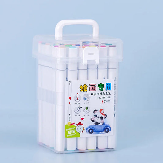 Water-based Marker Pens Are Washable and Have Bright Colors They Are Stationery for Learning Drawing and Marking