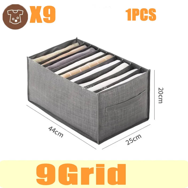 organizer for drawers Clothes Organizer Pants Jeans Storage Box Cabinet Drawer Organizer Underwear Socks T-Shirt Wardrobe Storag