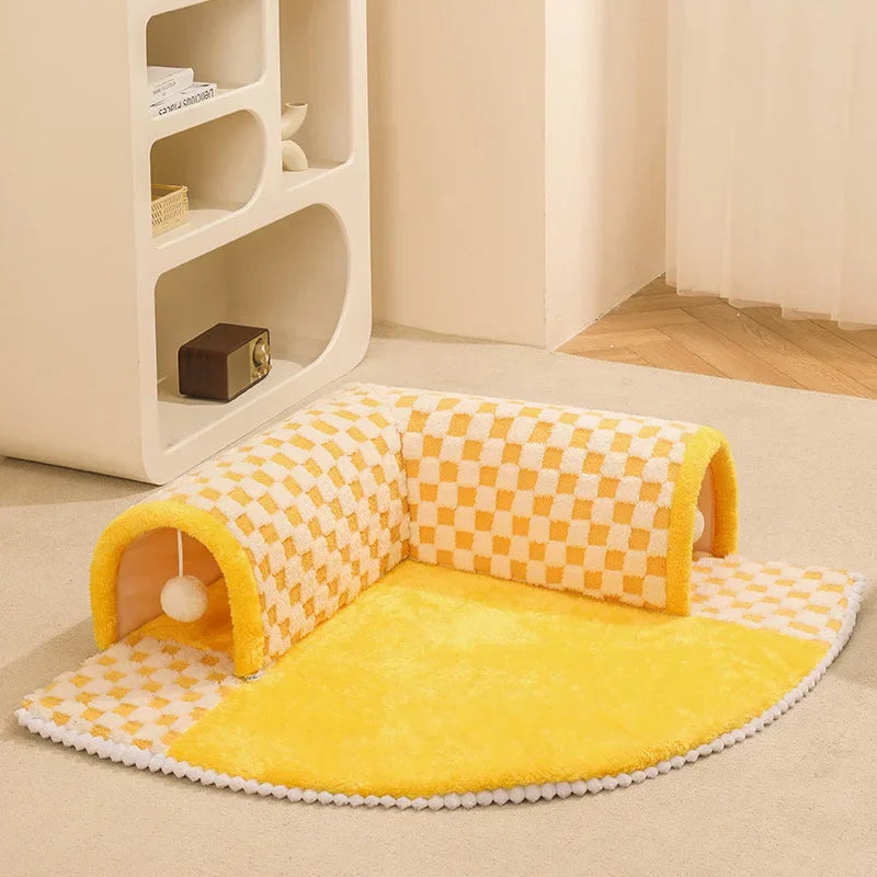 Cama tipo túnel para gatos, cesta para perros y gatitos, casa bonita, alfombra para el hogar, productos para perreras para mascotas, puede jugar 