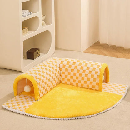 Cama tipo túnel para gatos, cesta para perros y gatitos, casa bonita, alfombra para el hogar, productos para perreras para mascotas, puede jugar 