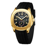 NIBOSI Luxury Men‘s Watches Business Waterproof Male Clock Luminous Silicone Band Date Square Quartz Man Watches Reloj Hombre