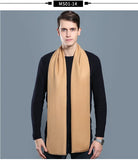 Designer Brand Plaid Men's Cashmere Scarf Winter Warm Scarves Shawls Casual Business Long Wraps Pashmina Christmas Gift for Man