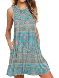 9XL Plus Size Sundress Loose Flowers Plant 3D Printing Dress For Women 2025 Summer Retro Sleeveless Dress Casual Beach Dresses