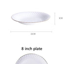 1pc Dish And Plates Bone china Dinner Set China Health Tableware White Ceramic Fruit tray  Soup plate Bowl Dish Gift Porcelain