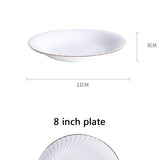1pc Dish And Plates Bone china Dinner Set China Health Tableware White Ceramic Fruit tray  Soup plate Bowl Dish Gift Porcelain