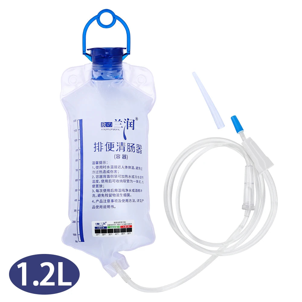Reusable Enema Bag Colon Irrigator Feminine Hygiene Health Care Weight Loss Silicone Water Detox Douche Anal Vagina Cleaner