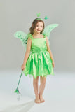Girls Disney Party Dresses Fairy Tiana Costume for Girl Tinkerbell Children Clothing Princess Elf Birthday Ball Gown Wing Dresse