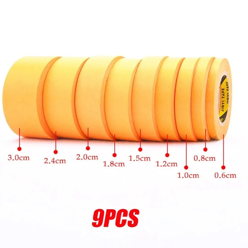 3/4/9 Rolls Model Masking Tape Fine Line DIY Cover Tape for Hobby Gundam Model Paint Tool 1/2/3/6/8/10/12/15/18/20/24/30mm