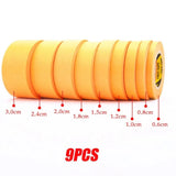 3/4/9 Rolls Model Masking Tape Fine Line DIY Cover Tape for Hobby Gundam Model Paint Tool 1/2/3/6/8/10/12/15/18/20/24/30mm
