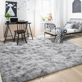 Soft Area Rugs for Living Room Non-Slip Thick Plush Carpets for Winter Anti-Slip Fluffy Artificial Velvet Rugs Soft Gray Carpets