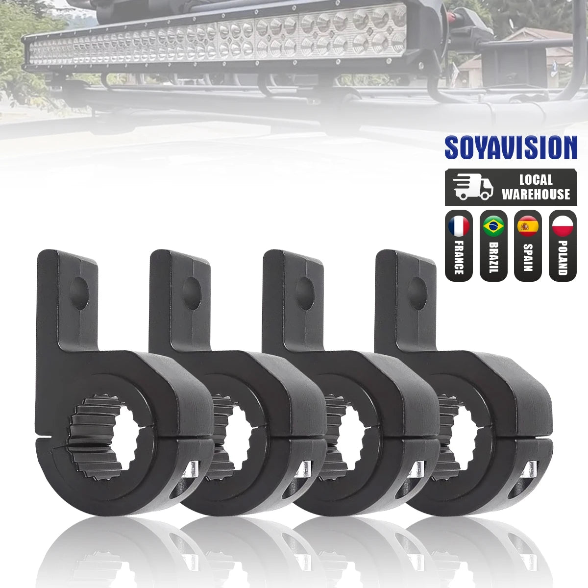 ATV Car Motorcycle LED Headlight Clamps Brackets Tube Clamp Mount Kit For Auto Motorbike Spotlights Fog Light Mount Accessories