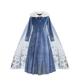 Vestido da Elsa para Menina – Fantasia de Princesa para Festa de Aniversário e Inverno, Cosplay de Frozen, Vestido de Manga Longa – Rainha da Neve