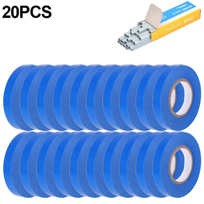 10/20Pcs Plant Branch Tie Tape Hand Tying Binding Tools with 1 Box Staple For Garden Tying Machine Vegetable Fruit Tree Tapenter