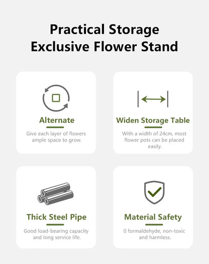 Plant Stand and Flower Stand Storage Shelf 4/5/6 Tier Flower Shelf Planter Rack Storage Organizer Display Indoor Garden Balcony