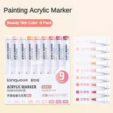 9/144 Colors Acrylic Paint Art Marker Pen DIY Painting Drawing for Card Ceramic Stone Mug Glass Fabric Clothes Art Supplies