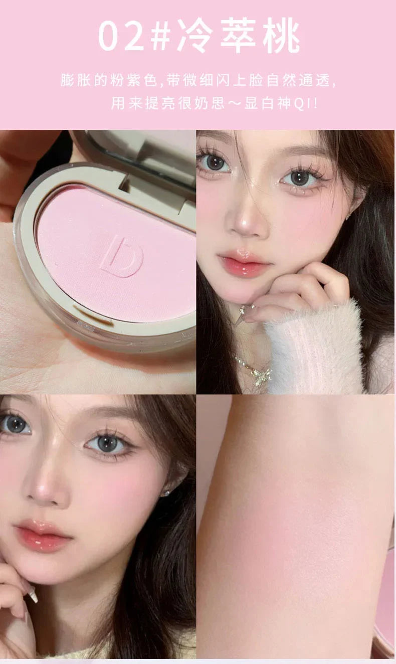 1PC Blush Makeup Palette Cute 7 Color Mineral Powder Blue Pink Rouge Long Lasting Natural Cheek Tint Waterproof Blusher Cosmetic