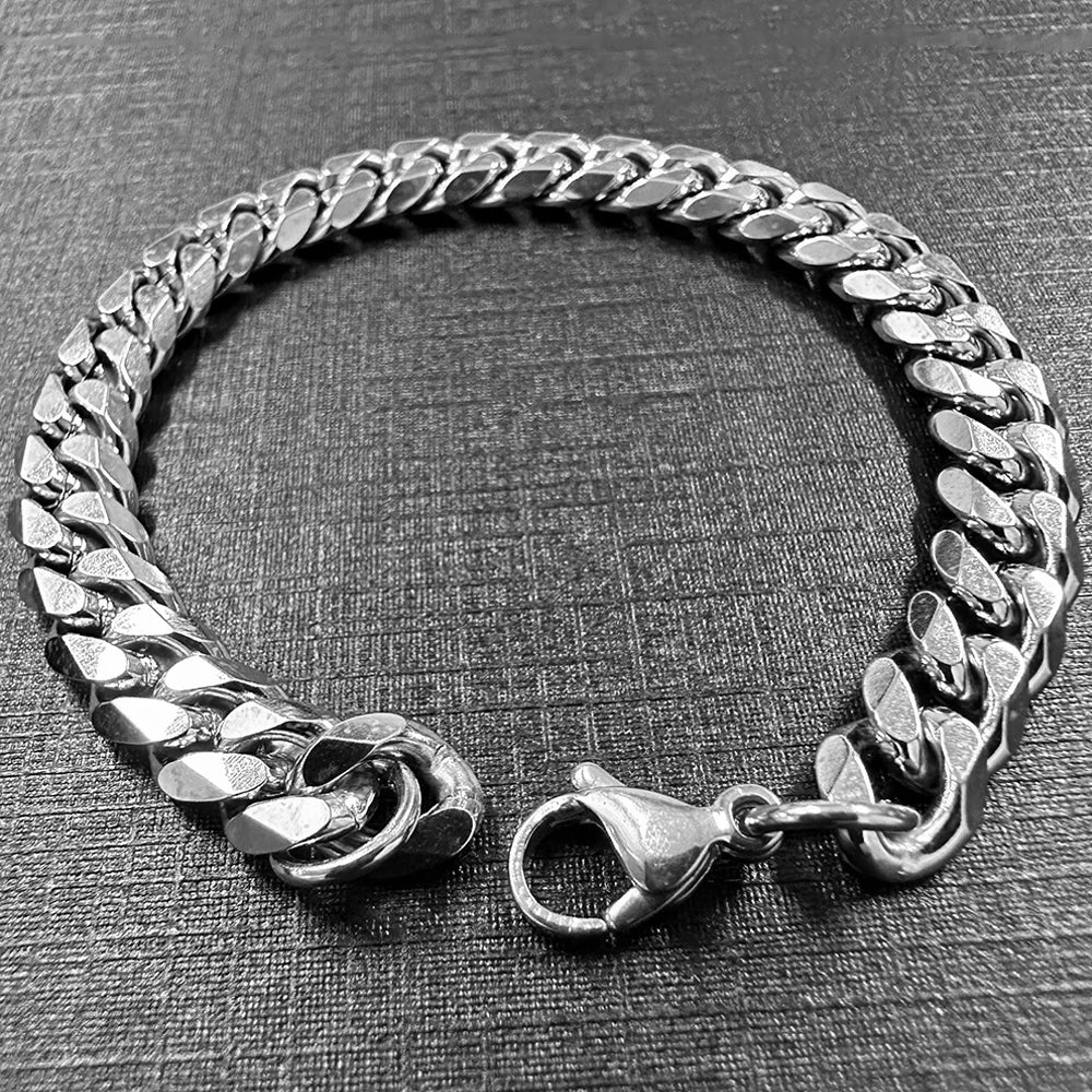 High-Quality  51g Hip Hop Full AAA Stone Bling Iced Out Pave Men's Bracelet Miami Cuban Link Chain Bracelets for Men Jewelry