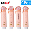 1-8Pcs New! Kawaii Cat Paw Rubber Erasers Retractable Pencil Eraser for Kids Students School Home Office Writing Drawing