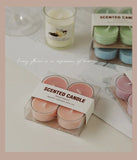 4pcs Handmade Tea Light Scented Candle Aromatherapy Soy Wax Candles Wedding Birthday Candle Party Home Decoration Photo Props