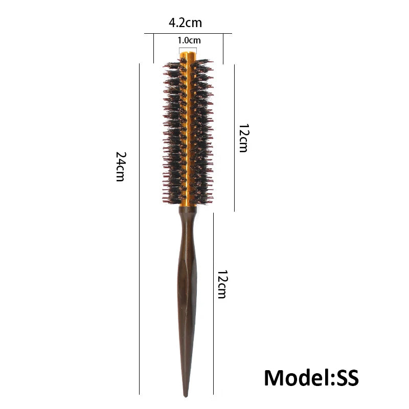 Golden Cylinder Curly Hair Rolling Comb Professional Styling Mane Comb Heat Conduction Air Aluminum Tube Comb Special Comb