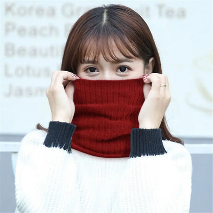 Fleece Lined Scarf Thermal Fleece Snood Neck Warmer Winter Outdoor Windproof Ski Cycling Circle Loop Scarves Men Women Gifts