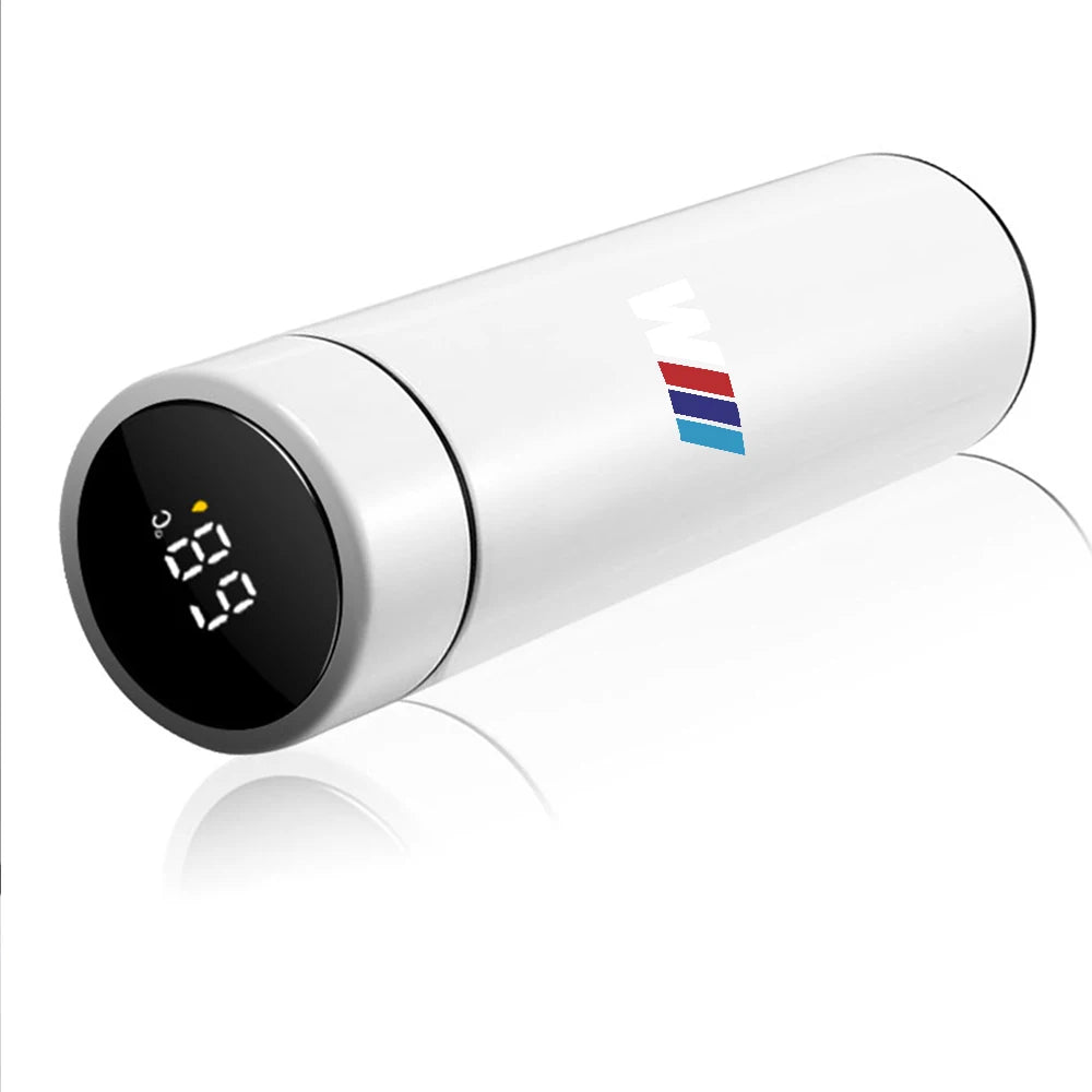 Termo inteligente con pantalla de temperatura, de acero inoxidable 304, con aislamiento al vacío, para BMW M Performance.