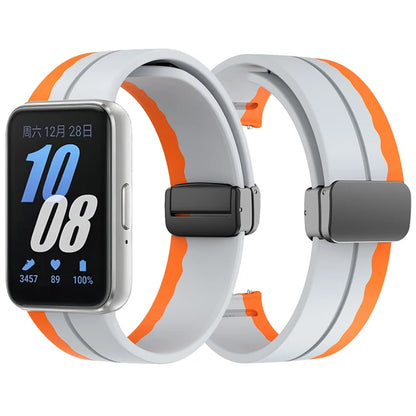 Pulseira esportiva de silicone para samsung galaxy fit3 fit 3 SM-R390 magnética d fivela pulseira acessórios de substituição