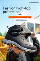 Rotating Button Safety Shoes Men Work Sneakers Indestructible Shoes Puncture-Proof Protective Shoes Work Boots Tactical Boots